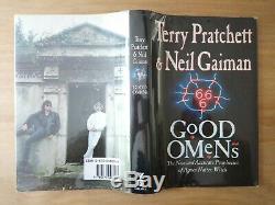 Signed True First Edition Good Omens. Terry Pratchett Neil Gaiman. 1st Gollancz