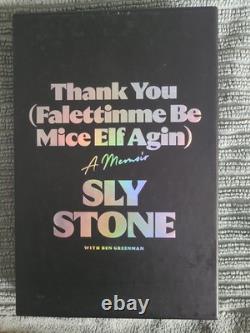 Sly stone signed book Thank You (Falettinme Be Mice Elf Again) SIGNED