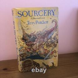 Sourcery SIGNED by Terry Pratchett 1st Edition HBDJ