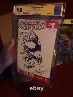 Stan Lee Signed Cgc 9.8 SS Carnage Sketched Art 1/1 The Amazing SpiderMan 1