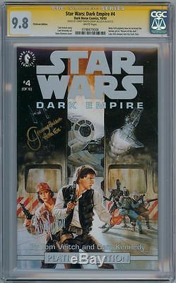 Star Wars Dark Empire #4 9.8 Cgc Signature Series Signed Carrie Fisher & Bulloch