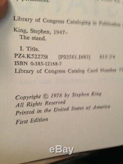 Stephen King Signed Dated Inscribed The Stand First Edition