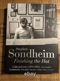Stephen Sondheim Finishing The Hat (lyrics 1954-81) Signed 1st Edition Book