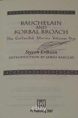 Steven Erikson SIGNED Bauchelain & Korbal Broach UKHC 1st Edn PS Publishing