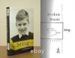 Sting Broken Music (A Memoir) Signed 1st/1st (2003 First Edition DJ)