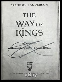 Stormlight Archive BOTH SIGNED by BRANDON SANDERSON Way of Kings Word Radiance