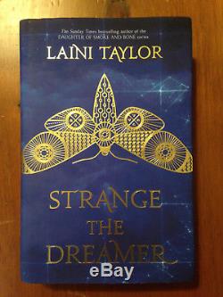 Strange The Dreamer U. K. Hardback (blue edges, signed first edition)