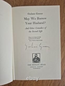 Super Rare! Graham Greene Signed May We Borrow Your Husband (1967, 1st Edition)