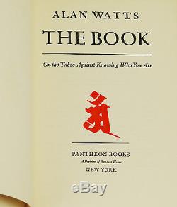 THE BOOK On the Taboo by ALAN WATTS SIGNED First Edition 1966 Zen 1st Print