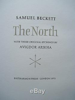 THE NORTH SIGNED by SAMUEL BECKETT wi 3 Orig. AVIGDOR ARIKHA SIGNED ETCHINGS
