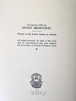 THE OLD MAN AND THE SEA By Ernest Hemingway True 1st edition 1st printing SIGNED