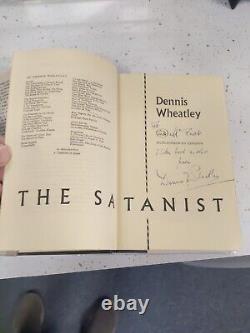 THE SATANIST 1960 1ST ED Dennis Wheatley -SIGNED INSCRIBED by Author -RARE HTF