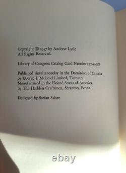 THE VELVET HORN Andrew Lytle SIGNED 1st Edition HC/DJ 1957
