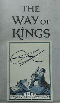 THE WAY OF KINGS Brandon Sanderson SIGNED UK 1st ED HB/DJ