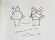 Takashi Murakami Original Drawing Of Kaikai & Kiki Signed/dated In Book