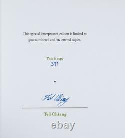 Ted Chiang / Story of Your Life Signed 1st Edition 2024
