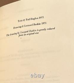 Ted HUGHES, Leonard Baskin / Eat Crow Limited Signed 1st Edition 1971