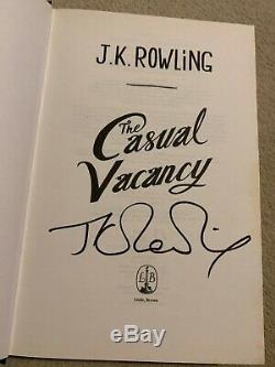 The Casual Vacancy SIGNED by J. K. Rowling Hologram 1st Edition Autograph