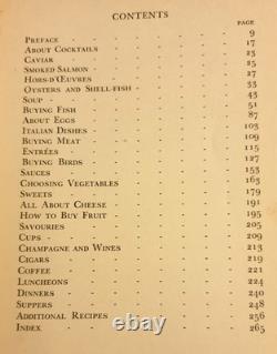 The Complete Hostess by Quaglino. 1935 Signed 1st Edition by Quaglino