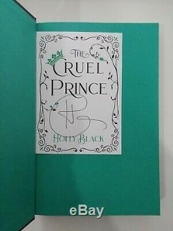 The Cruel Prince by Holly Black SIGNED Green Sprayed Pages ILLUMICRATE