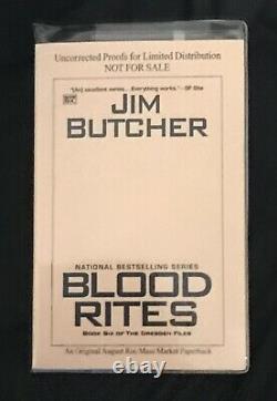 The Dresden Files Blood Rites by Jim Butcher SIGNED Uncorrected Proof/ARC