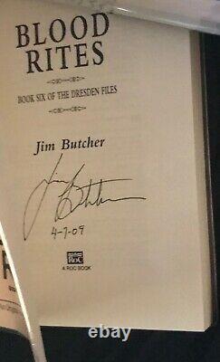 The Dresden Files Blood Rites by Jim Butcher SIGNED Uncorrected Proof/ARC
