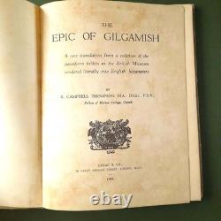 The Epic Of Gilgamish by R. Campbell Thompson. 1928 1st Edition. Signed