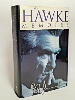 The Hawke Memoirs by Bob Hawke SIGNED 1ST Ed HCDJ + Literary Dinner Menu