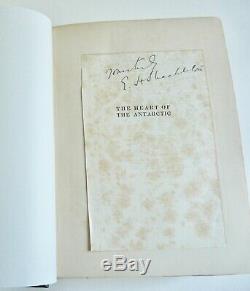 The Heart of the Antarctic by Ernest Shackleton Signed First edition 1909