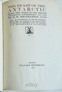 The Heart of the Antarctic by Ernest Shackleton Signed First edition 1909