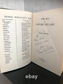 The Ka of Gifford Hillary by Dennis Wheatley, Signed 1956 First edition H/B book