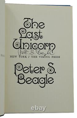 The Last Unicorn PETER S. BEAGLE Signed First Edition 1st Printing 1968