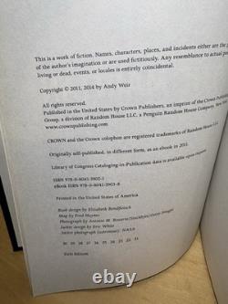 The Martian Andy Weir 2014 Hardcover Signed 1st Edition Later Printing Near Fine