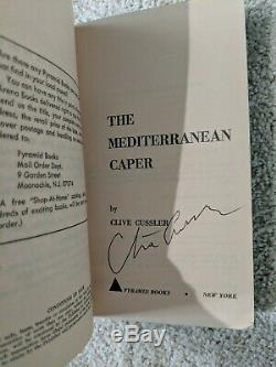The Mediterranean Caper SIGNED by Clive Cussler true 1st/1st pb pub Pyramid