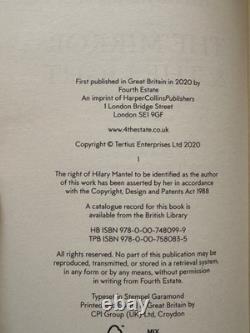 The Mirror & The Light By Hilary Mantel Signed 1st Edition HB Book