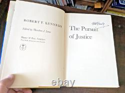 The Pursuit of Justice by Robert F. Kennedy SIGNED, 1st Edition, 1964- FREE SHIP