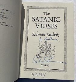 The Satanic Verses by Salman Rushdie 1989 HCDJ 1St Edition Autographed Signed