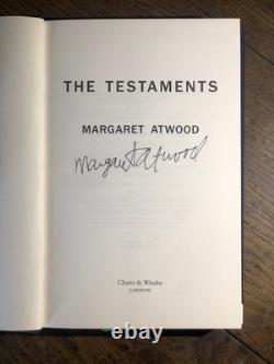 The Testaments SIGNED Margaret Atwood -1st ed / 1st imp V Good cond