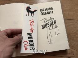The Thursday Murder Club SIGNED 1st/1st UK HB Exclusive Black Sprayed Edges