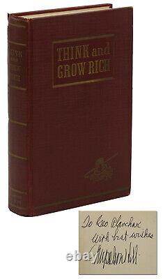 Think and Grow Rich SIGNED by NAPOLEON HILL First Edition 1st Printing 1937
