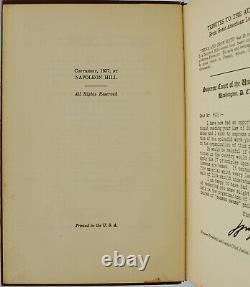 Think and Grow Rich SIGNED by NAPOLEON HILL First Edition 1st Printing 1937