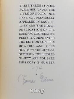 Thomas MANN / Nocturnes Signed 1st Edition 1934