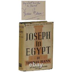 Thomas Mann / Joseph in Egypt One Volume Edition Signed 1st Edition 1944
