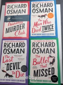 Thursday Murder Club 1st Edition Signed Hardcover Book Set Richard Osman VGC