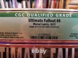 Ultimate Fallout #4 1st Print CGC 9.6 1st Miles Morales Spider-Man NM SIGNED