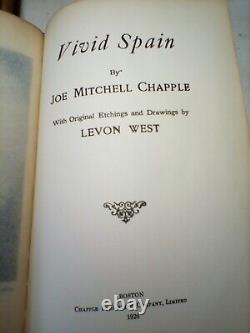 VIVID Spain By Joe Chapple, Illustrated, Signed 1st Edition 1926