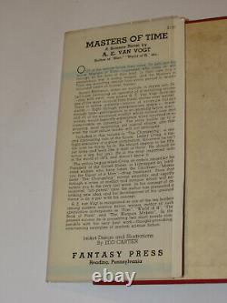 VTG'MASTERS OF TIME' 1950 BOOK! A E van VOGT SIGNED 1st EDITION! DUST JACKET