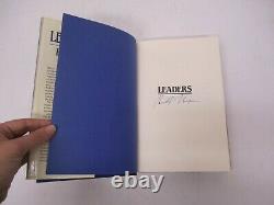 Vtg 1982 Richard Nixon Signed Book Leaders 1st Edition HB DJ President Autograph