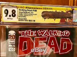 Walking Dead #100 Red Foil Edition SS CGC 9.8 Signed Kirkman & Adlard 1st NEGAN