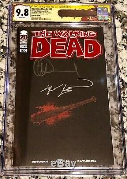Walking Dead #100 Red Foil Edition SS CGC 9.8 Signed Kirkman & Adlard 1st NEGAN
